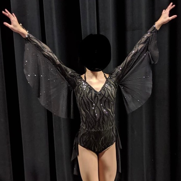 Kelle Other Semicustom Black Kelle Dance Costume With Wings Poshmark
